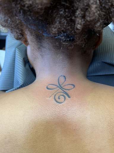 Explore simple stick and poke tattoo ideas, creative tattoo ideas in Goose Creek, available at Red Kirin Tattoo