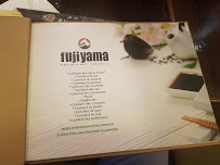 Fujiyama à Paris menu