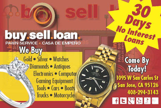 Pawn Shop «Buy Sell Loan, Inc.», reviews and photos, 1095 W San Carlos St, San Jose, CA 95126, USA