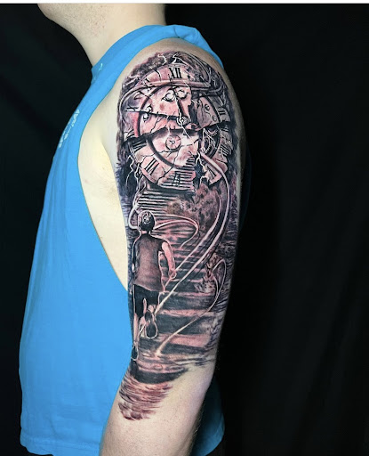Explore sisyphus tattoo ideas, creative tattoo ideas in Fairborn, available at Royal Prevail Tattoo
