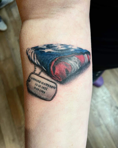 Explore sanrio tattoo ideas, creative tattoo ideas in Clarksville, available at Dark Raine Tattoo