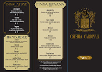 Osteria Cardinali à Perugia carte