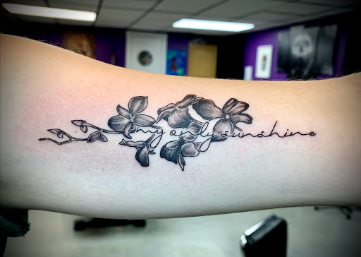 Explore bear tattoo ideas for men, creative tattoo ideas in Goshen, available at Lady Luck Studio