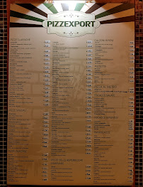 Menu du Pizzexport à Seregno