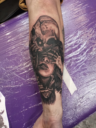 Explore aztec hand tattoo ideas, creative tattoo ideas in Kalamazoo, available at Justice Tattoo Studio