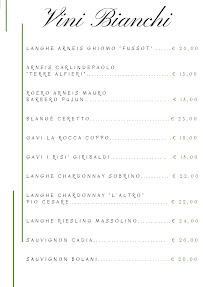 Carte du Ristorante Club Head à Cherasco