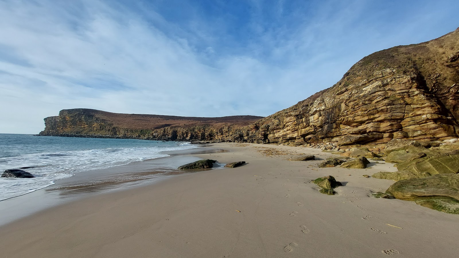 Foto av Peedie Sands Beach beläget i naturområde