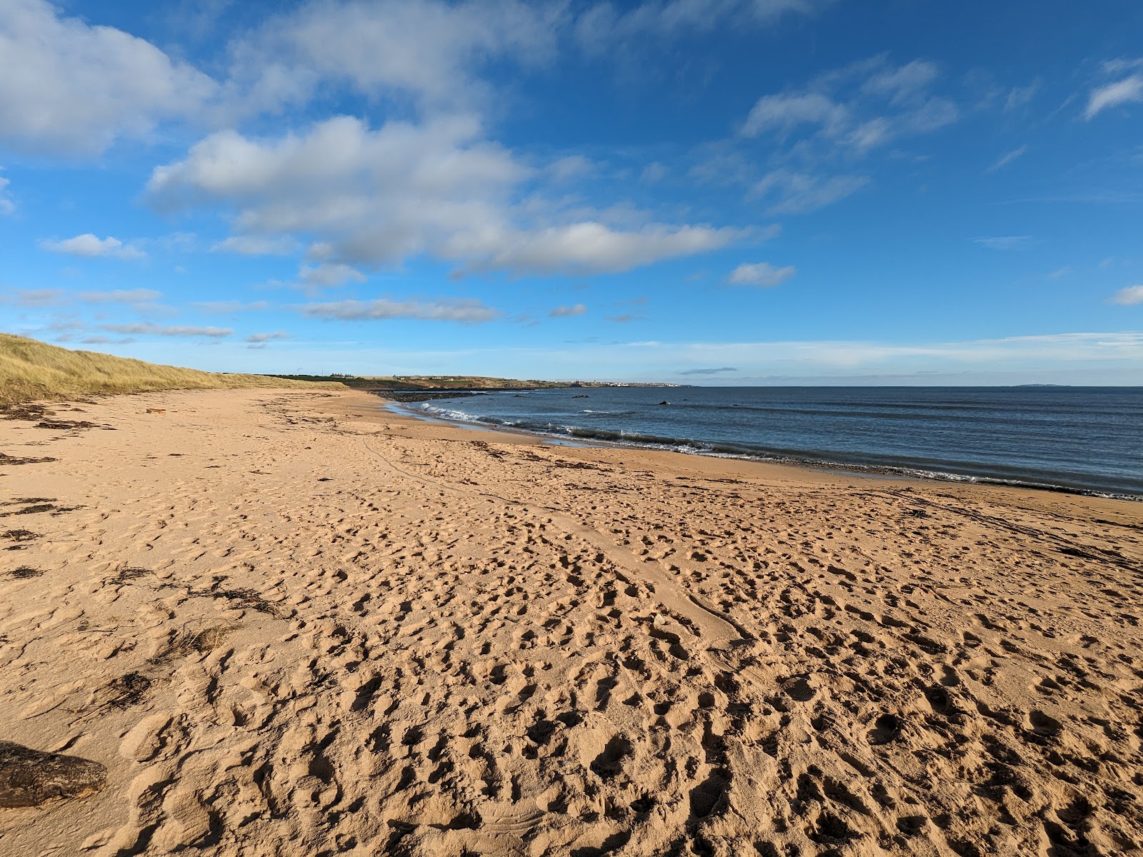 Photo de Lady's Tower Beach avec sable brillant et rochers de surface