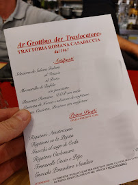 Ar Grottino der Traslocatore à Rome menu
