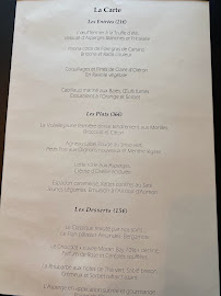 Menu du Les Magnolias à Le Perreux-sur-Marne