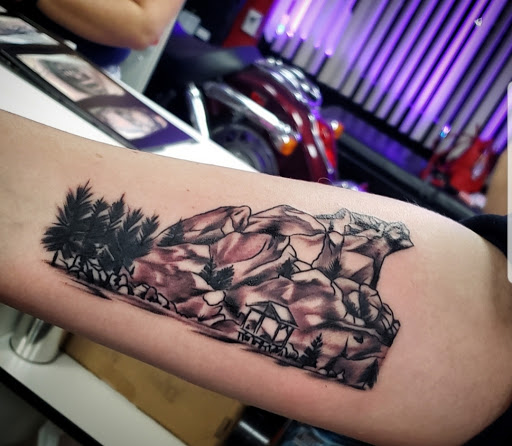 Explore full arm tattoo ideas, creative tattoo ideas in Garden Grove, available at Dr. Tattoo Studio