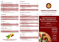 Menu du Ristorante Pizzeria Eiscafe Corona Zur Scheune à Mannheim