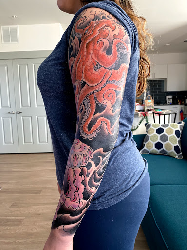 Explore tattoo ideas men sleeve, creative tattoo ideas in Austin, available at Little Pricks Tattoo