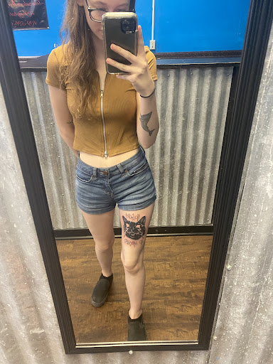 Explore cupid tattoo ideas, creative tattoo ideas in Leesville, available at Integrity Tattoo