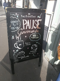 Restaurant Tartelettes à Paris (le menu)
