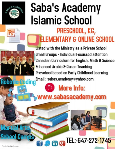 Saba's Academy Islamic School - Preschool, KG-Gr-8, High School (ILC) Also Online