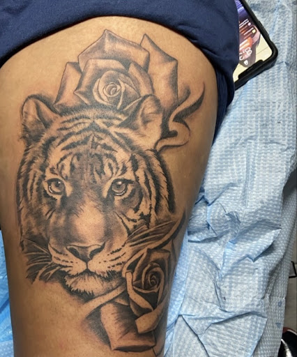 Explore life and death tattoo ideas, creative tattoo ideas in Miami, available at Touch By Luck Piercings