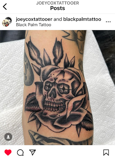 Explore colourful tattoo ideas, creative tattoo ideas in Orange, available at Black Palm Tattoo