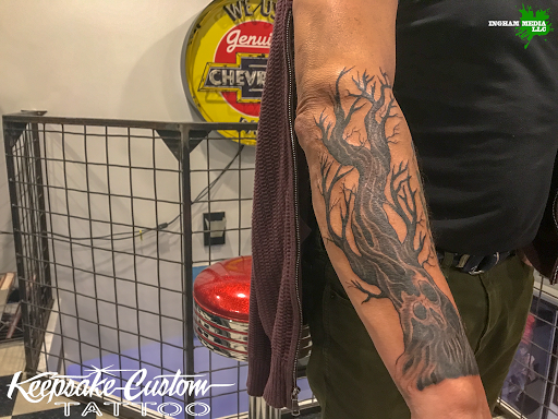 Explore miles morales tattoo ideas, creative tattoo ideas in Salisbury, available at Keepsake Custom Tattoo & Body Piercing Laser Tattoo Removal