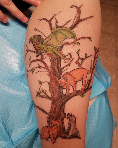 Explore spider web tattoo ideas, creative tattoo ideas in Cumberland, available at Queen City Ink