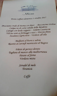 Ristorante Pizzeria Villa la pausa à Ponte Caffaro menu