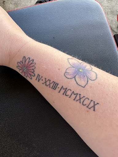 Explore sons name tattoo ideas, creative tattoo ideas in Puyallup, available at The Bull & Lamb Tattoo