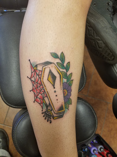 Explore leg tattoos ideas, creative tattoo ideas in Osage Beach, available at Rabbits Foot Tattoo Parlor