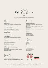 Carte du ZAÏA Restaurant Milano à Milan