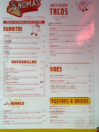 Menu / carte de Nomás Lille - Mexican Street Food à Lille