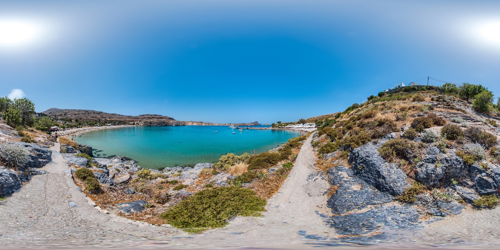 Photo of Lindos Beach - popular place among relax connoisseurs