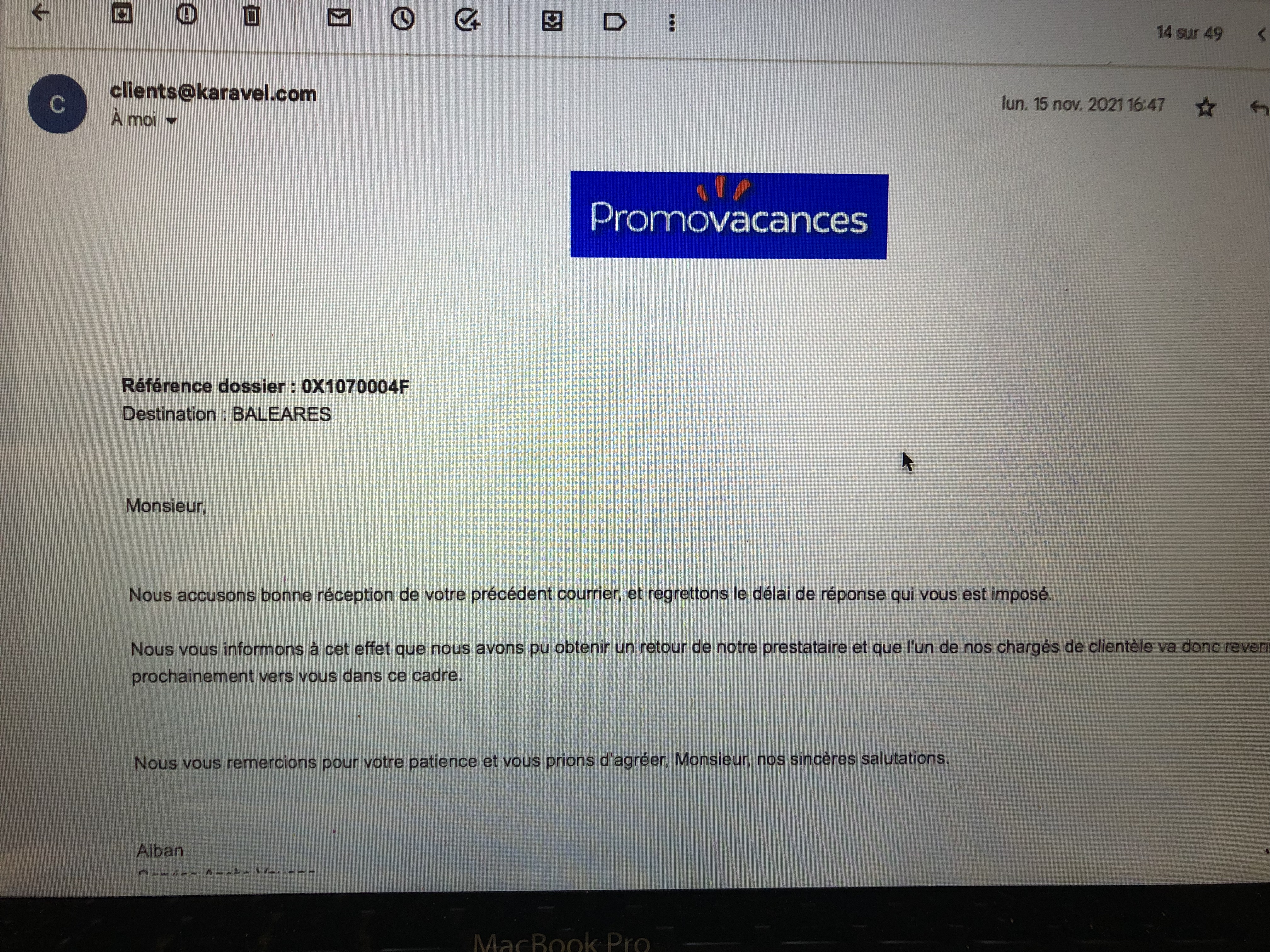 Photo n° 1 de l'avis de Belkacem. fait le 23/01/2023 à 20:55
