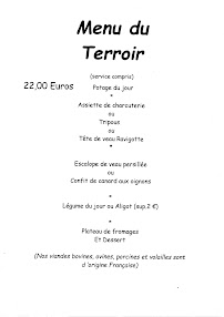 Menu / carte de Hôtel Restaurant Barrau à Lanuéjouls