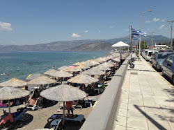 Photo de Alepochori beach avec rivage droit, long