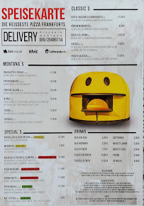 Menu du Pizzeria Montana à Frankfurt
