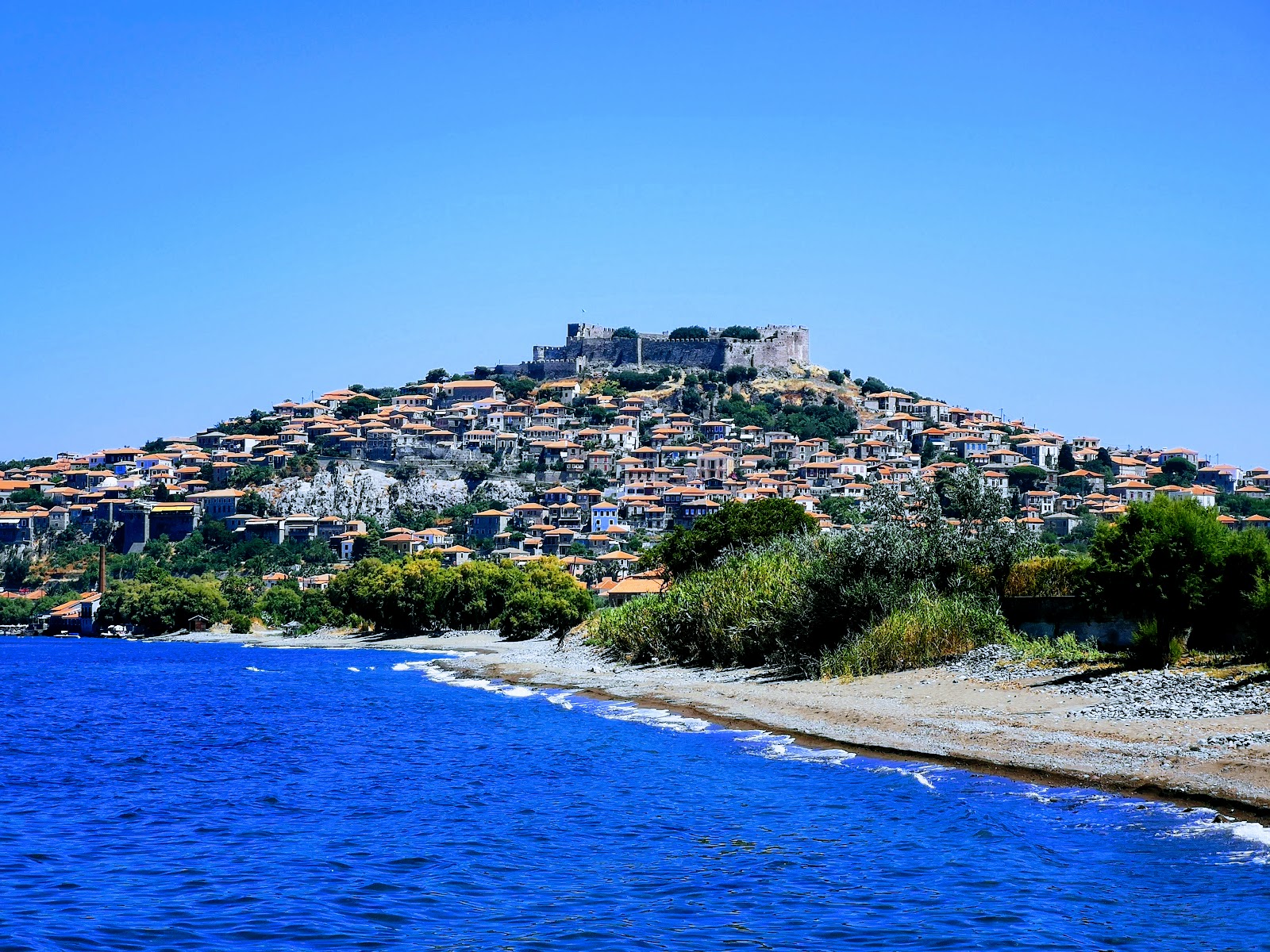 Foto van Delfinia Strand met ruim strand