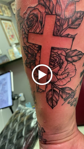 Explore mens outer forearm tattoo ideas, creative tattoo ideas in San Diego, available at Saints And Sinners Tattoo Shop