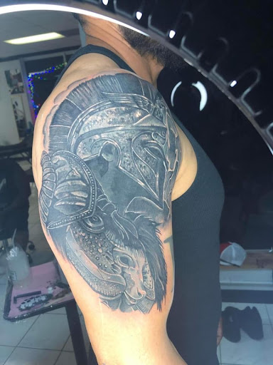 Explore chest to sleeve tattoo ideas, creative tattoo ideas in Lake Wales, available at Body Armor Tattoo & Piercings