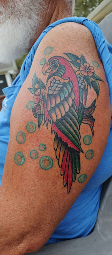 Explore great white shark tattoo ideas, creative tattoo ideas in Goose Creek, available at Blu Gorilla Goose Creek