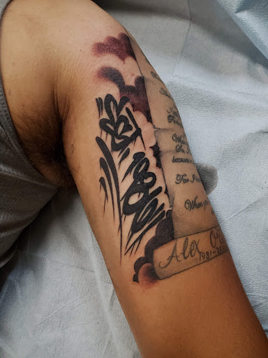 Explore upper back tattoo ideas for guys, creative tattoo ideas in Bakersfield, available at CLASSIC STANDARD TATTOO CO.