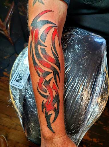 Explore male back tattoo ideas, creative tattoo ideas in Roanoke, available at RailYard INK