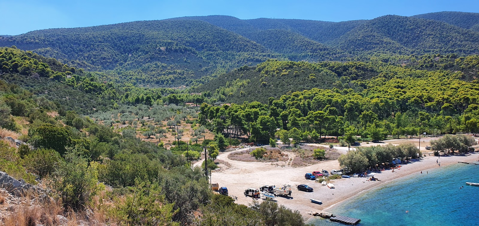 Foto van Lichnari beach met ruime baai