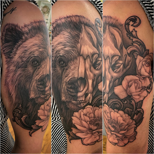 Explore animal tattoo sleeve ideas, creative tattoo ideas in Baldwinsville, available at Tymeless Tattoo