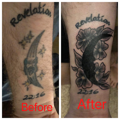 Explore tattoo ideas for death, creative tattoo ideas in Warner Robins, available at Untold Pain Tattoo Studio