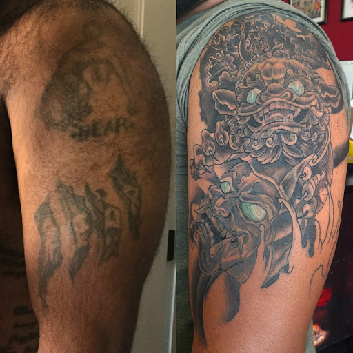 Explore hear no evil tattoo ideas, creative tattoo ideas in El Paso, available at House of Pain Tattoo & Body Piercing Studios