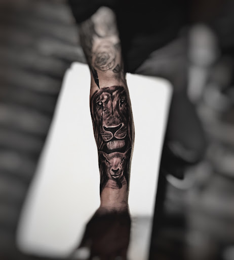 Explore ghostbusters tattoo ideas, creative tattoo ideas in Lavonia, available at 1890 Tattoo Co.