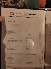 Restaurant vietnamien Paris Hanoï à Paris - menu / carte