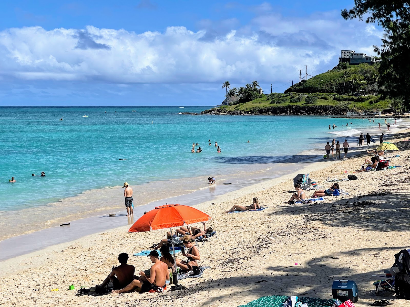Foto von Kailua Beach und die siedlung