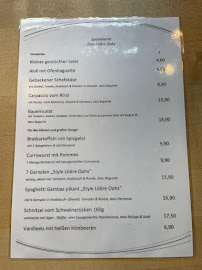 Menu du Gaststätte zom Lööre Oohs à Troisdorf