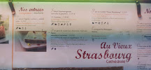 Au Vieux Strasbourg à Strasbourg menu