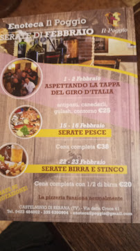 Ristorante Pizzeria Il Poggio à Castelminio carte